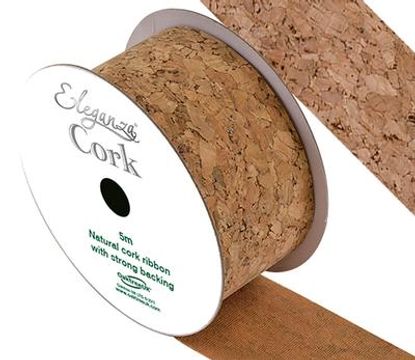 Eleganza Cut Edge Cork Ribbon 38mm x 5m Pattern No.256 - Ribbons